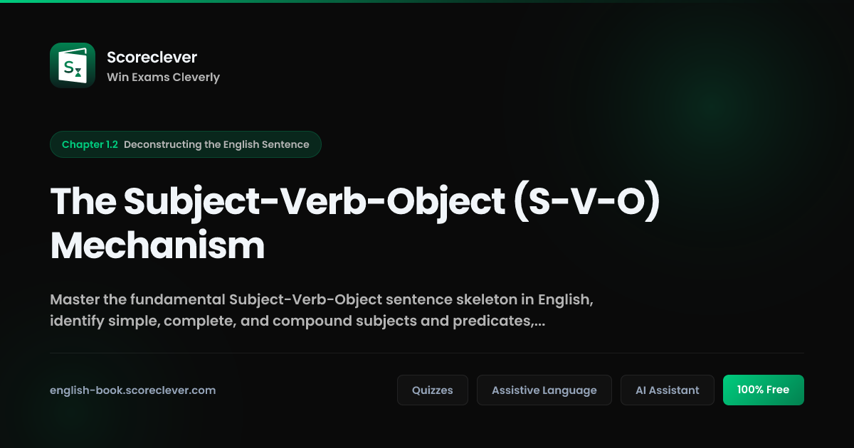 Subject-Verb-Object Mechanism... | Scoreclever